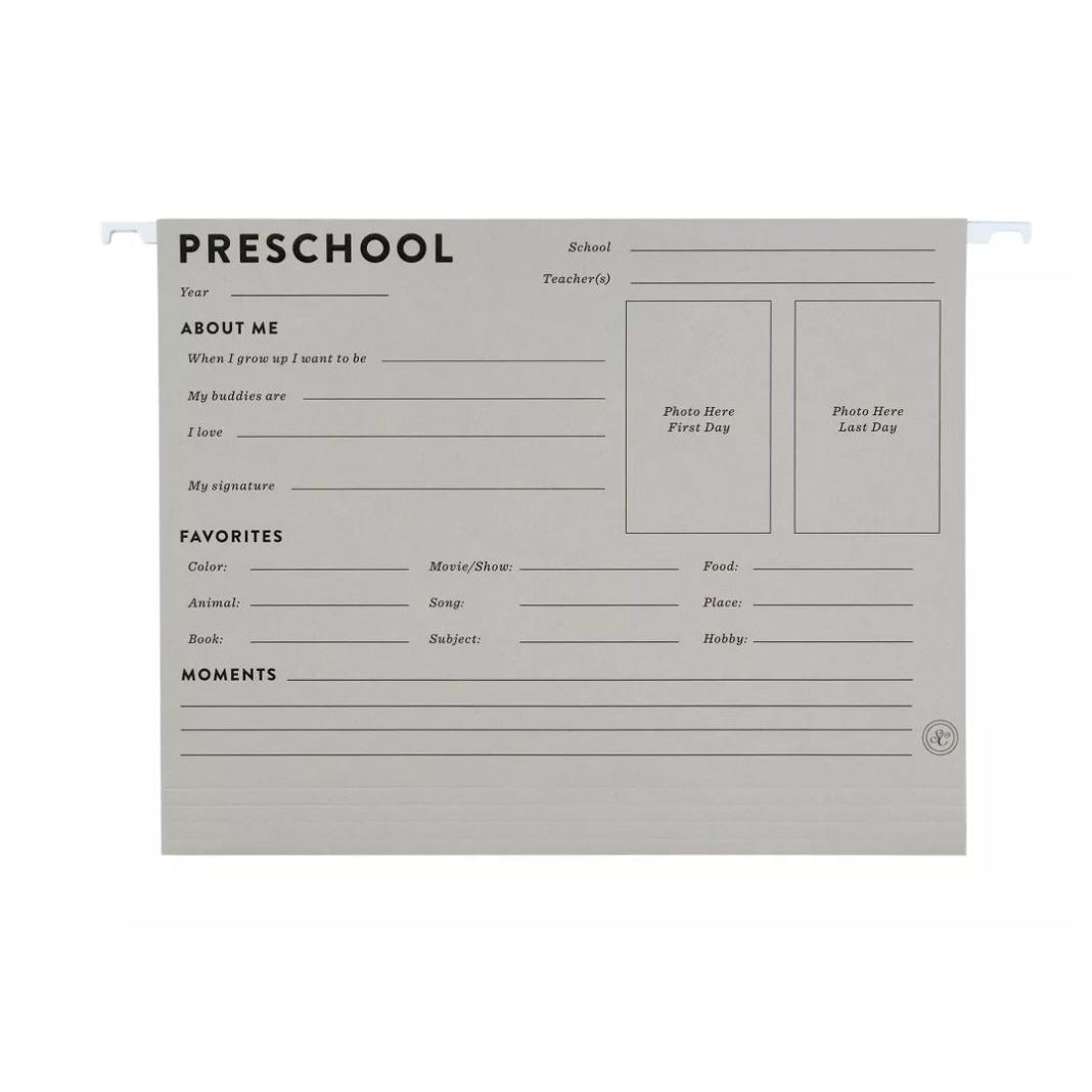 Studio Calico 20-Pack Hanging File Folders Through The Years Folder System Preprinted & Blank Yellow