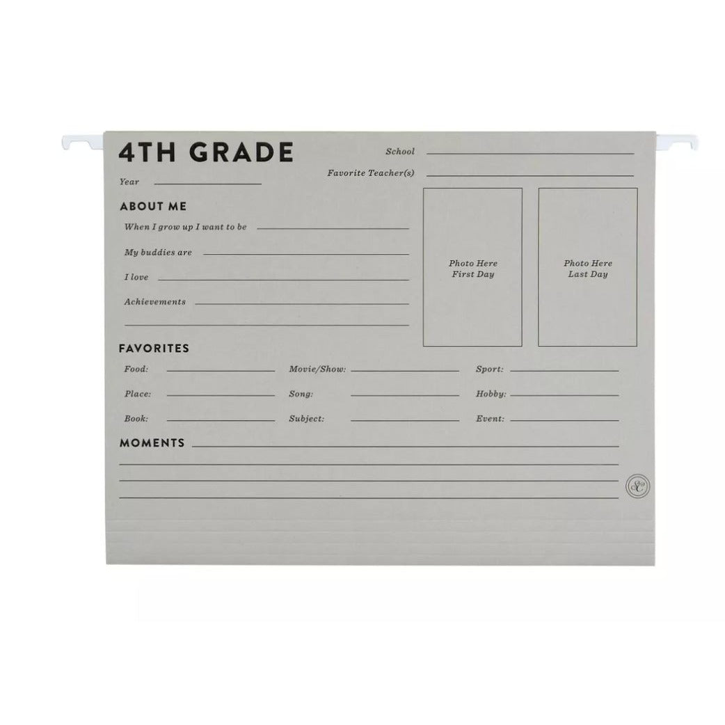 Studio Calico 20-Pack Hanging File Folders Through The Years Folder System Preprinted & Blank Yellow