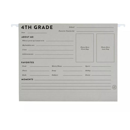 Studio Calico 20-Pack Hanging File Folders Through The Years Folder System Preprinted & Blank Yellow