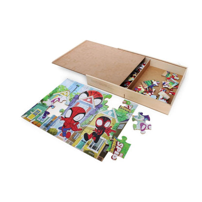 Marvel Spidey And His Amazing Friends 5-Piece Wooden Puzzle Set For Kids Ages 4+