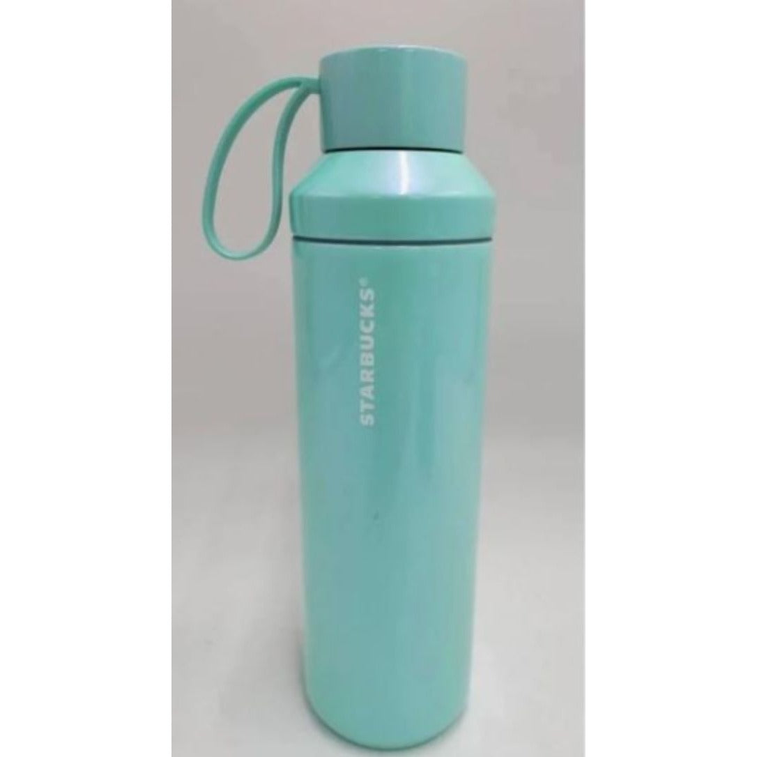 Starbucks 20 Oz Aqua Blue Vacuum Insulated Stainless Steel Water Bottle With Handle