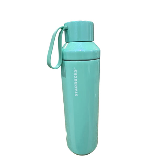 Starbucks 20 Oz Aqua Blue Vacuum Insulated Stainless Steel Water Bottle With Handle