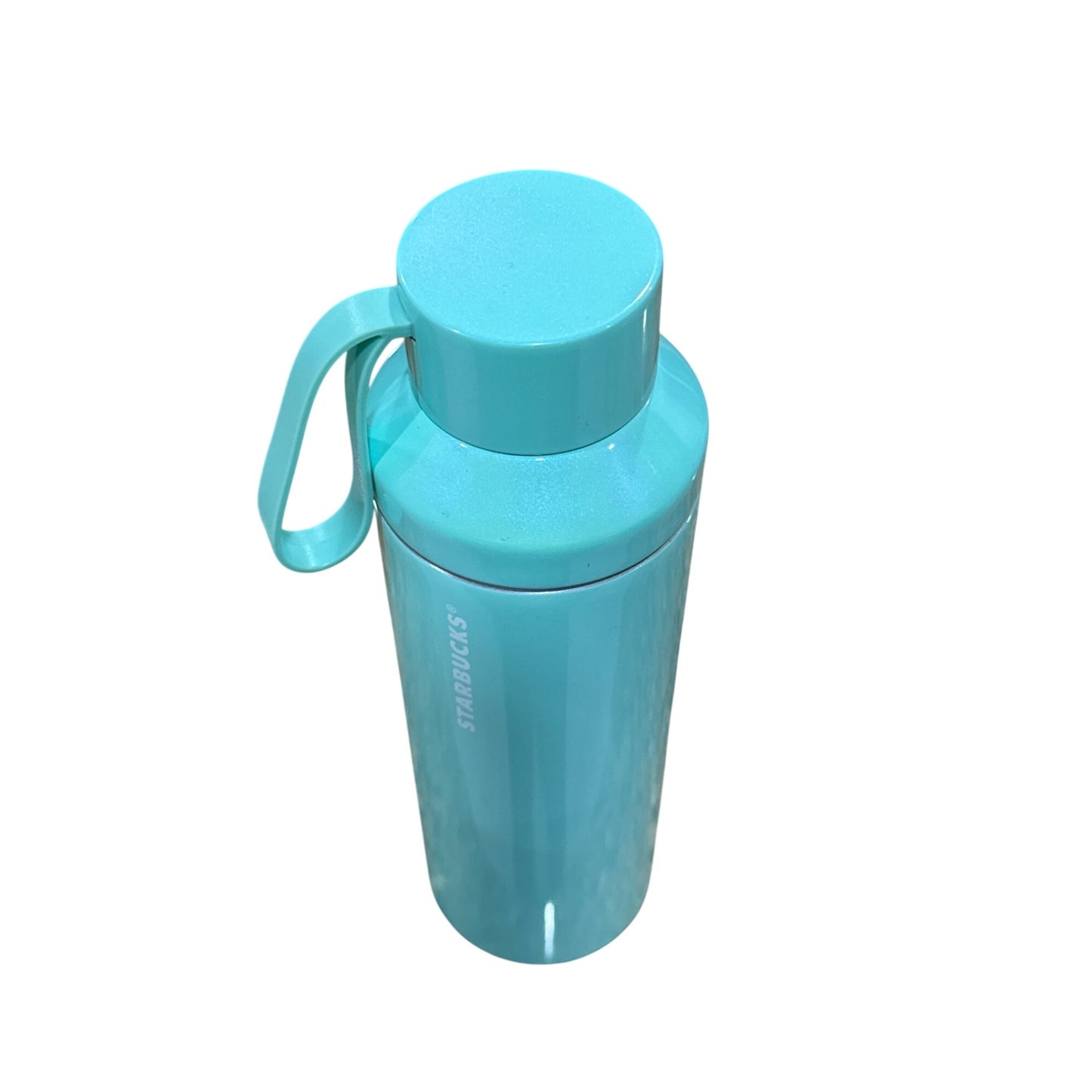 Starbucks 20 Oz Aqua Blue Vacuum Insulated Stainless Steel Water Bottle With Handle