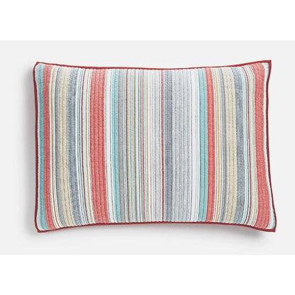 Martha Stewart Collection Backyard Yarndye 100% Cotton Standard Sham - Multicolor Striped Design