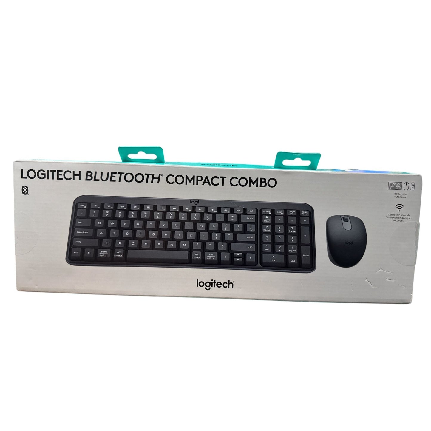 Logitech Bluetooth Compact Keyboard & Mouse Combo Wireless Multi-Device Black Windows/MacOS/ChromeOS Compatible
