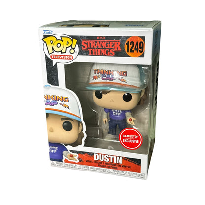 Funko Pop Stranger Things Dustin Vinyl Figure 1249 GameStop Exclusive Collectible