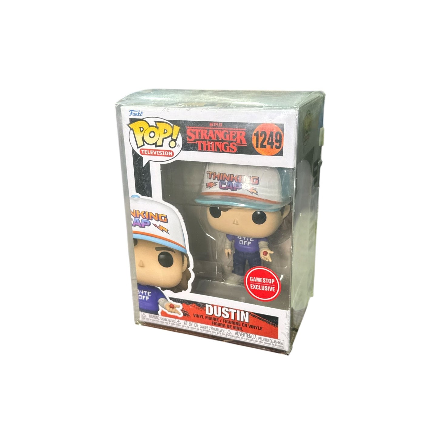 Funko Pop Stranger Things Dustin Vinyl Figure 1249 GameStop Exclusive Collectible