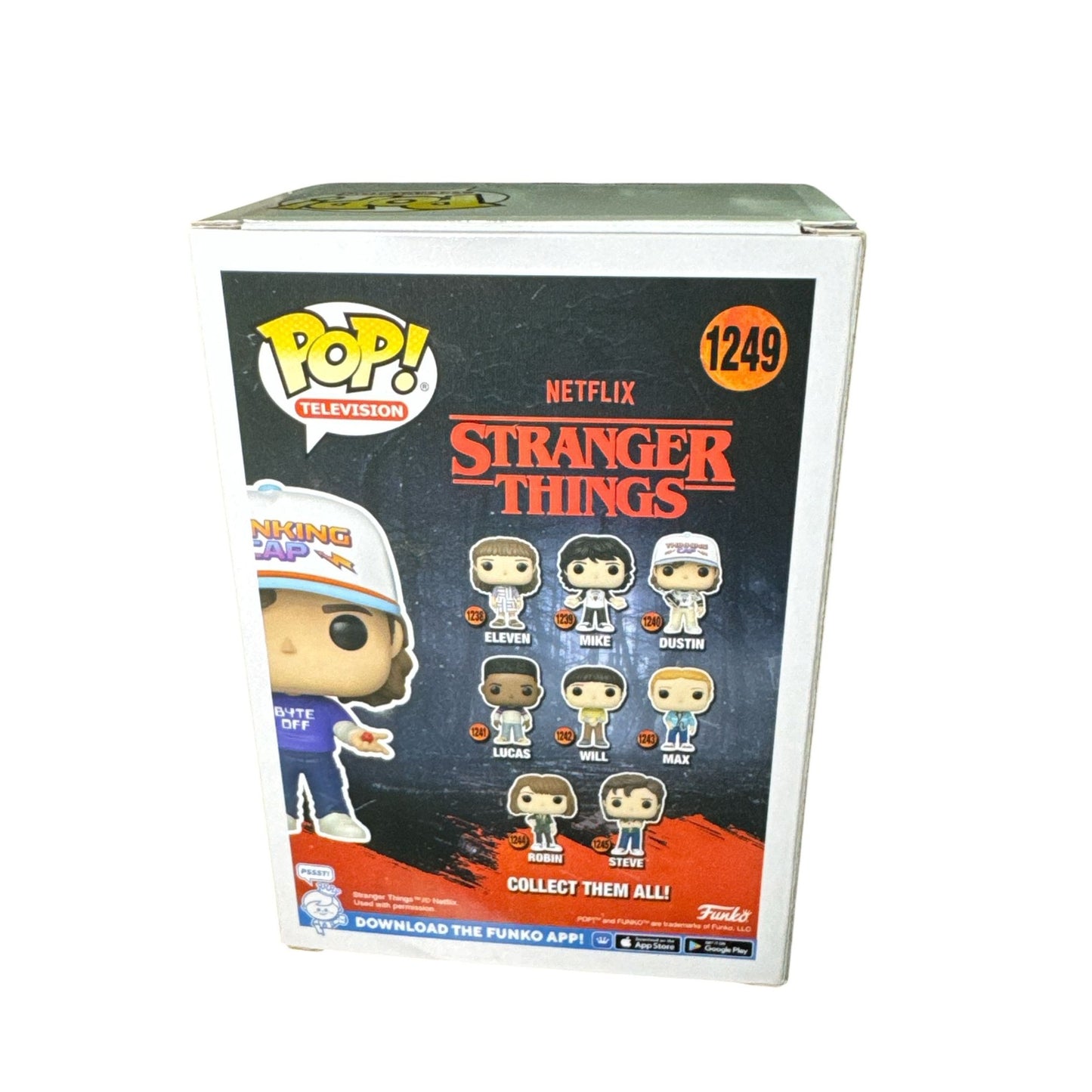 Funko Pop Stranger Things Dustin Vinyl Figure 1249 GameStop Exclusive Collectible