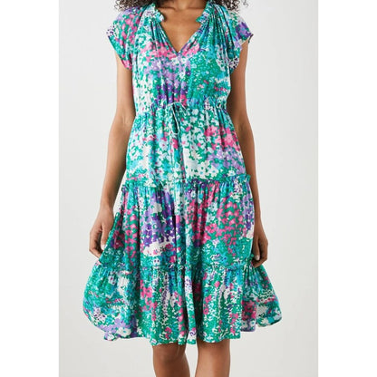 Rails Women's Floral Tiered Midi Dress Eco-Friendly Lightweight Fabric Size Small