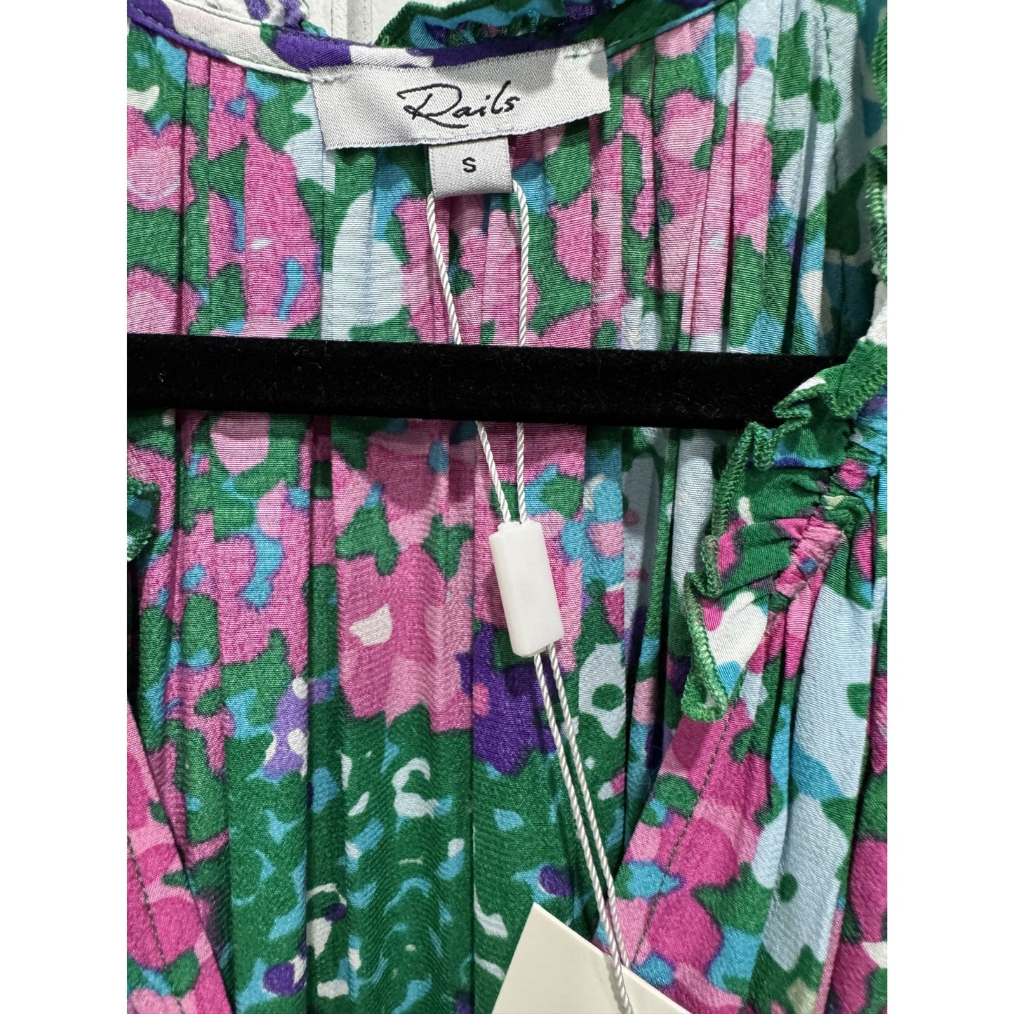 Rails Women's Floral Tiered Midi Dress Eco-Friendly Lightweight Fabric Size Small