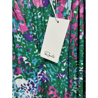 Rails Women's Floral Tiered Midi Dress Eco-Friendly Lightweight Fabric Size Small