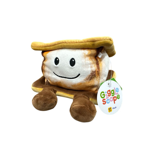 Giggle Scape Smores Plush Toy 4" Smiling Brown Legs Soft Stuffed Animal Ages 1+