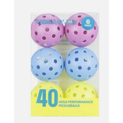 Pickle O'Joe 6pk Balls Pickleballs(2-pack bundle)