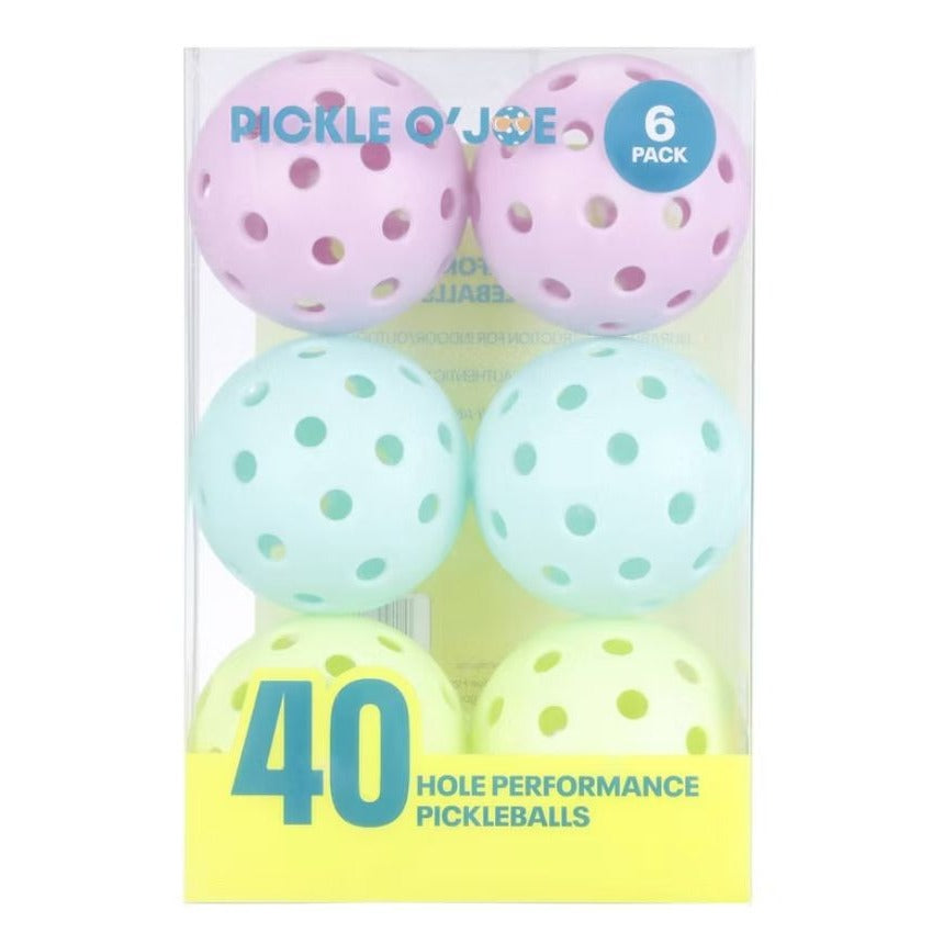 Pickle O'Joe 6pk Balls Pickleballs(2-pack bundle)