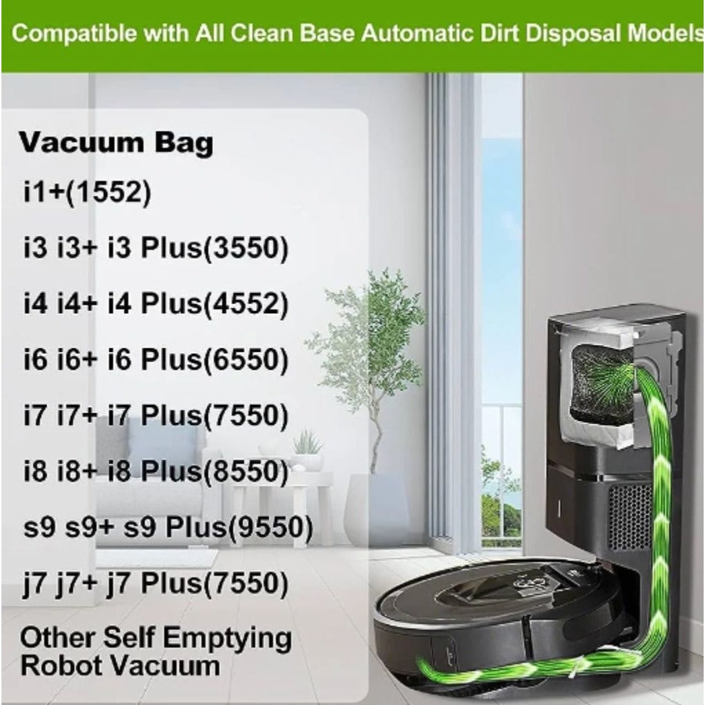 SET of 2 - (12 Pack)Vacuum Cleaner Dust Disposal Bags Compatible With iRobot Roomba