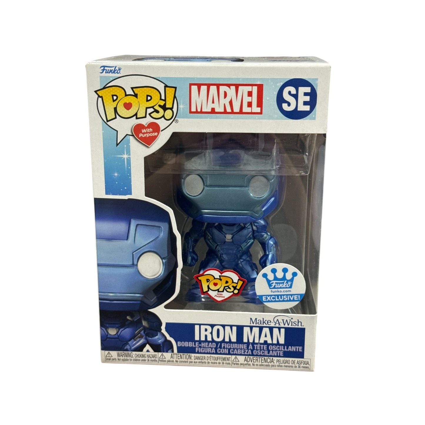 Funko Pop! Marvel Iron Man Make-A-Wish SE Exclusive Bobblehead Figure With Protector
