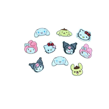 10pcs Cute Kitty Iron-on Patches Cinnamon Kitty Cat Embroidered Iron-on/Sew-on Patch Set for DIY