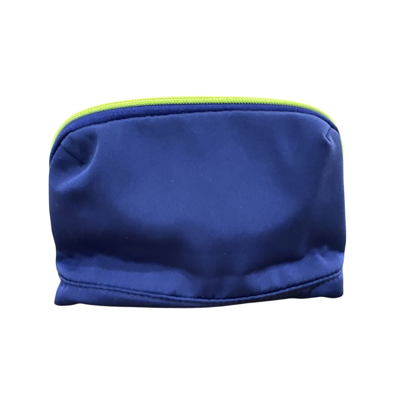Heyday Blue Tech Pouch With Lime Green Accents Embroidered Design Compact Storage For Small Electronics & Accessories