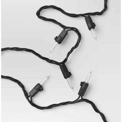 Threshold LED String Lights 21Ft Indoor/Outdoor Warm White - Black Wire Set Of 2