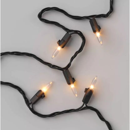 Threshold LED String Lights 21Ft Indoor/Outdoor Warm White - Black Wire Set Of 2