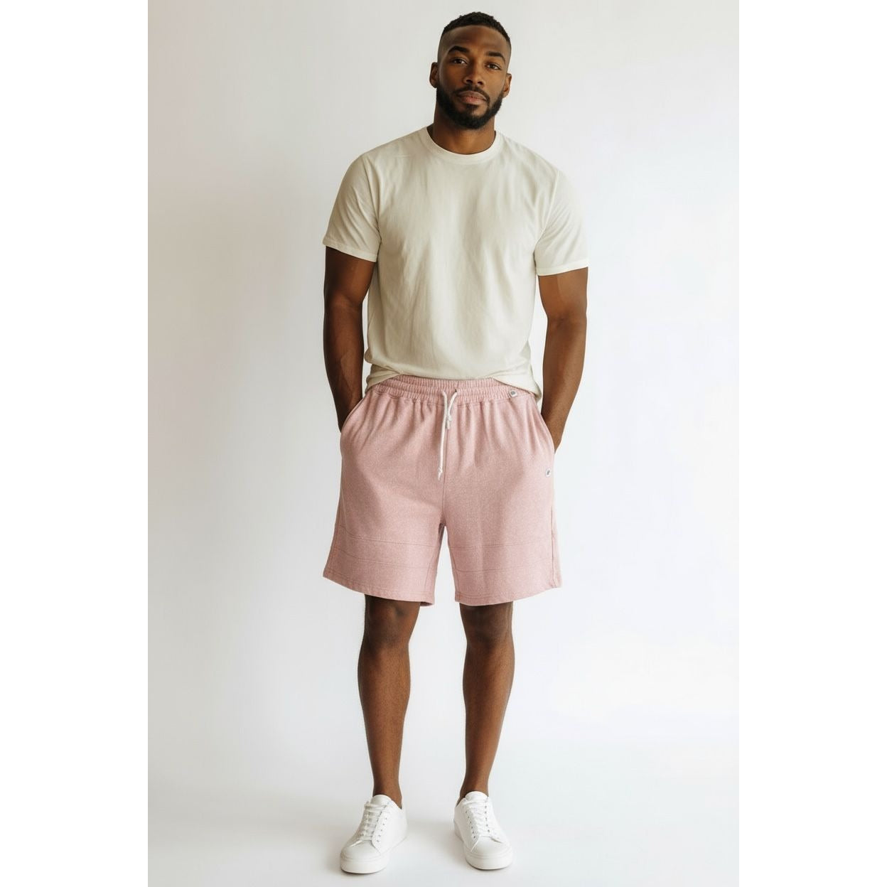 Sovereign Code Men's Pink Speckled Drawstring Shorts XL Soft Lightweight Casual