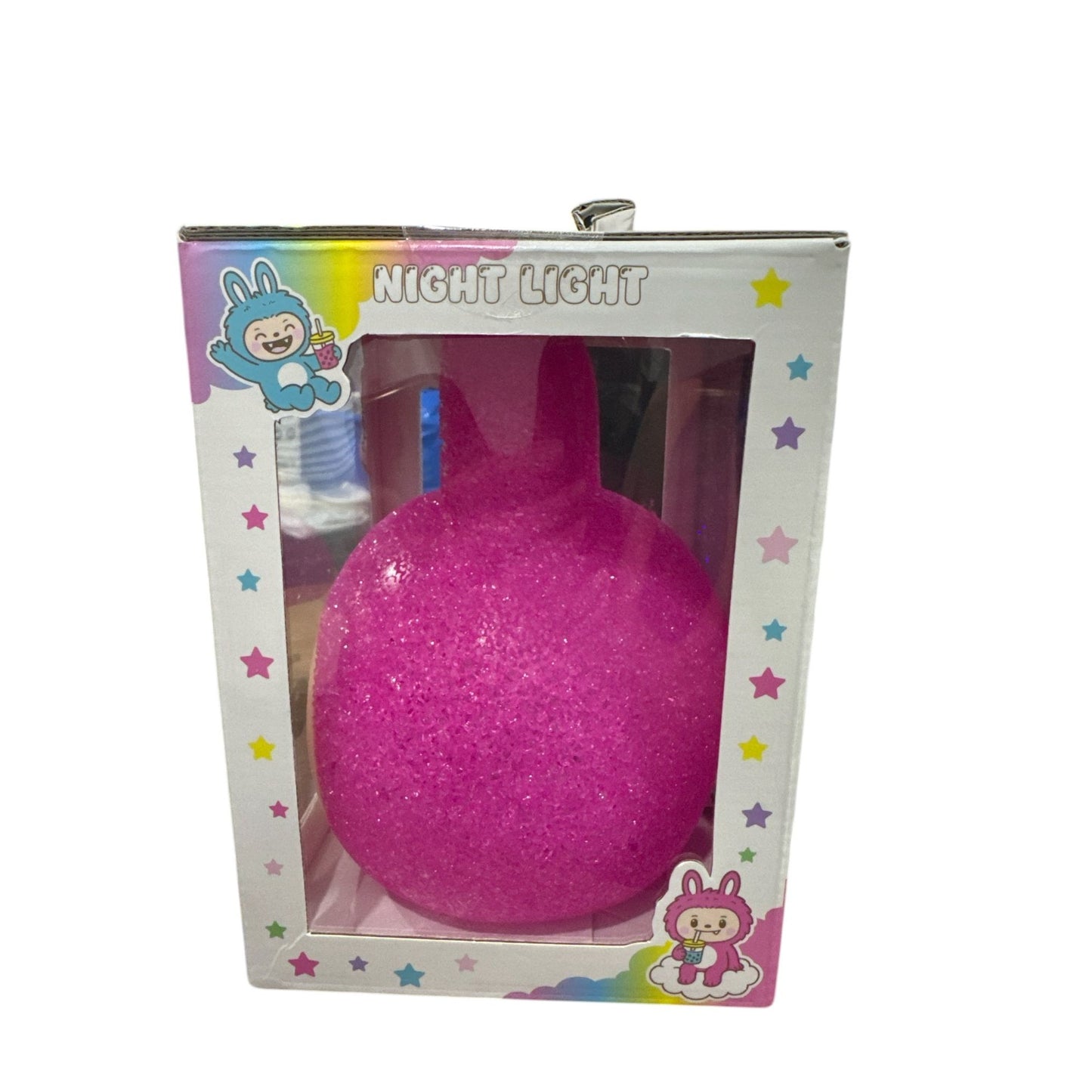 Danbar Global Labubu Night Light For Kids With 3 Light Modes - Pink Glitter Design