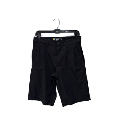 UB Tech Men's Black Nylon Spandex Cargo Shorts Size 30 Classic Fit Lightweight Durable