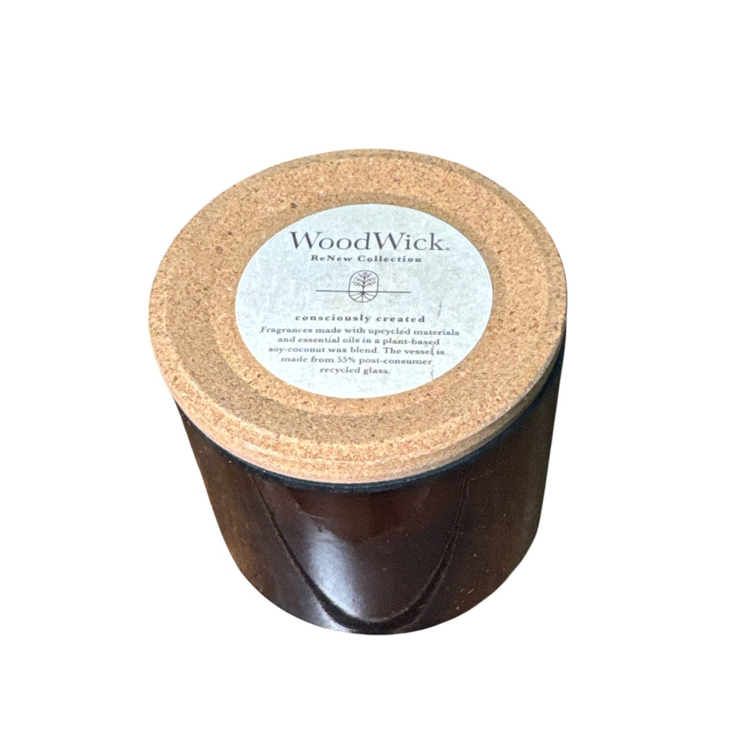 WoodWick ReNew Collection Cherry Blossom & Vanilla Candle - 6.5 oz - Cork Lid - Recycled Glass Vessel