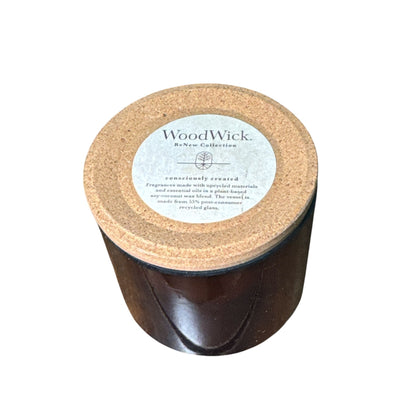 WoodWick ReNew Collection Cherry Blossom & Vanilla Candle - 6.5 oz - Cork Lid - Recycled Glass Vessel