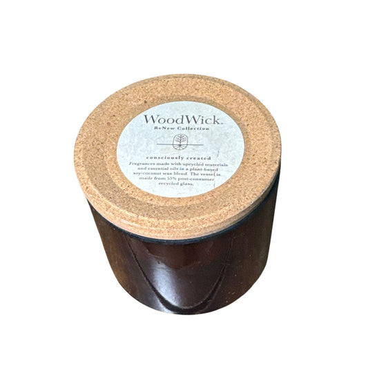 WoodWick ReNew Collection Cherry Blossom & Vanilla Candle - 6.5 oz - Cork Lid - Recycled Glass Vessel
