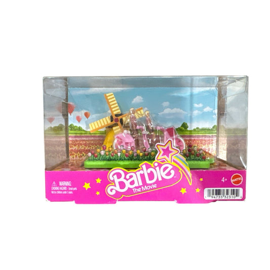 Barbie The Movie Windmill Scene Playset With Bikes & Figures 2 Inches Ages 4+ By Mattel