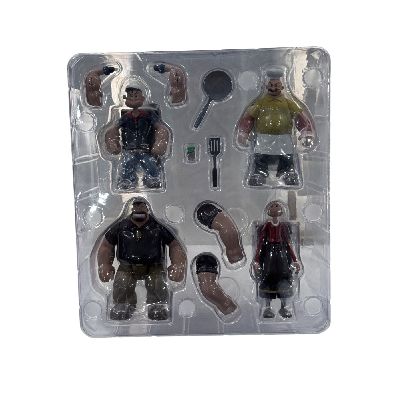 Popeye Deluxe Box Set By Mezco Toyz With Character Accessories & Rough House Cafe Playset