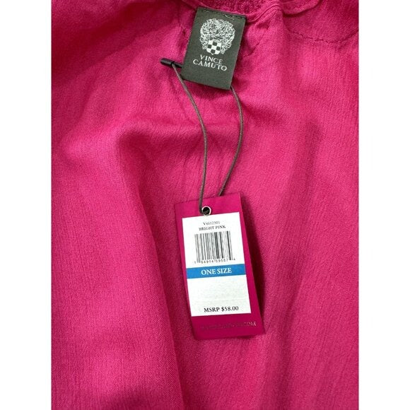 Vince Camuto Bright Pink Crochet Back Women's Kimono One Size