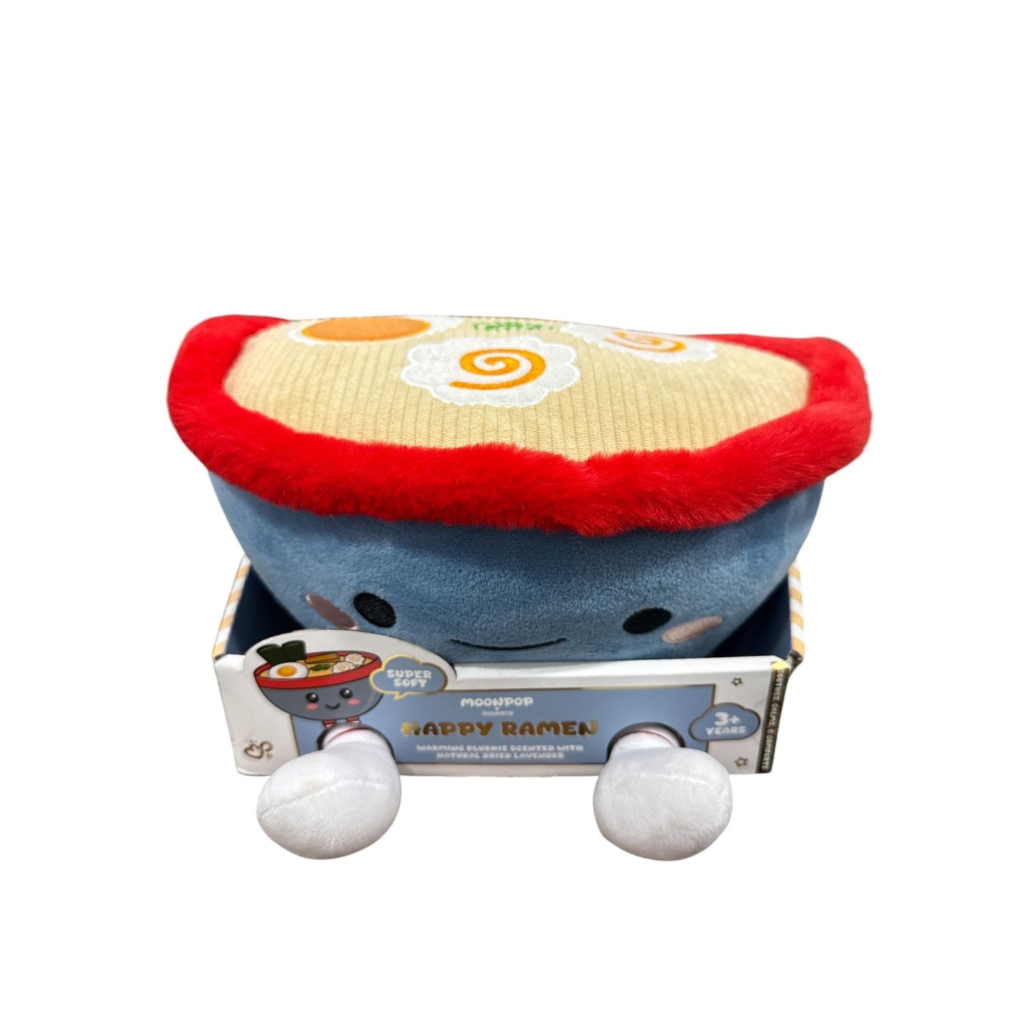 Moonpop Happy Ramen Plushie With Lavender Scent Super Soft Heat & Cold Therapy 3+ Years Cute Ramen Bowl Design