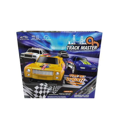 Track Master 1:64 Scale Slot Racing Set With Dual Loop Track & Cars Ages 6+ Strong Power