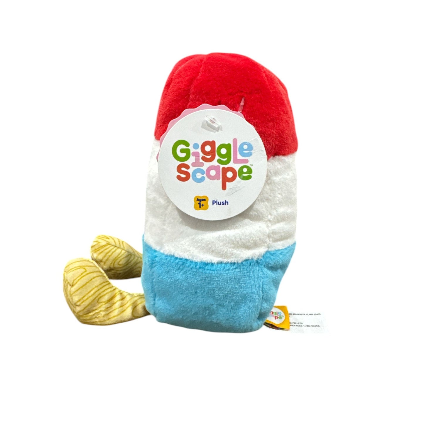 Giggle Scape Plush Red White Blue Popsicle Toy Ages 1+