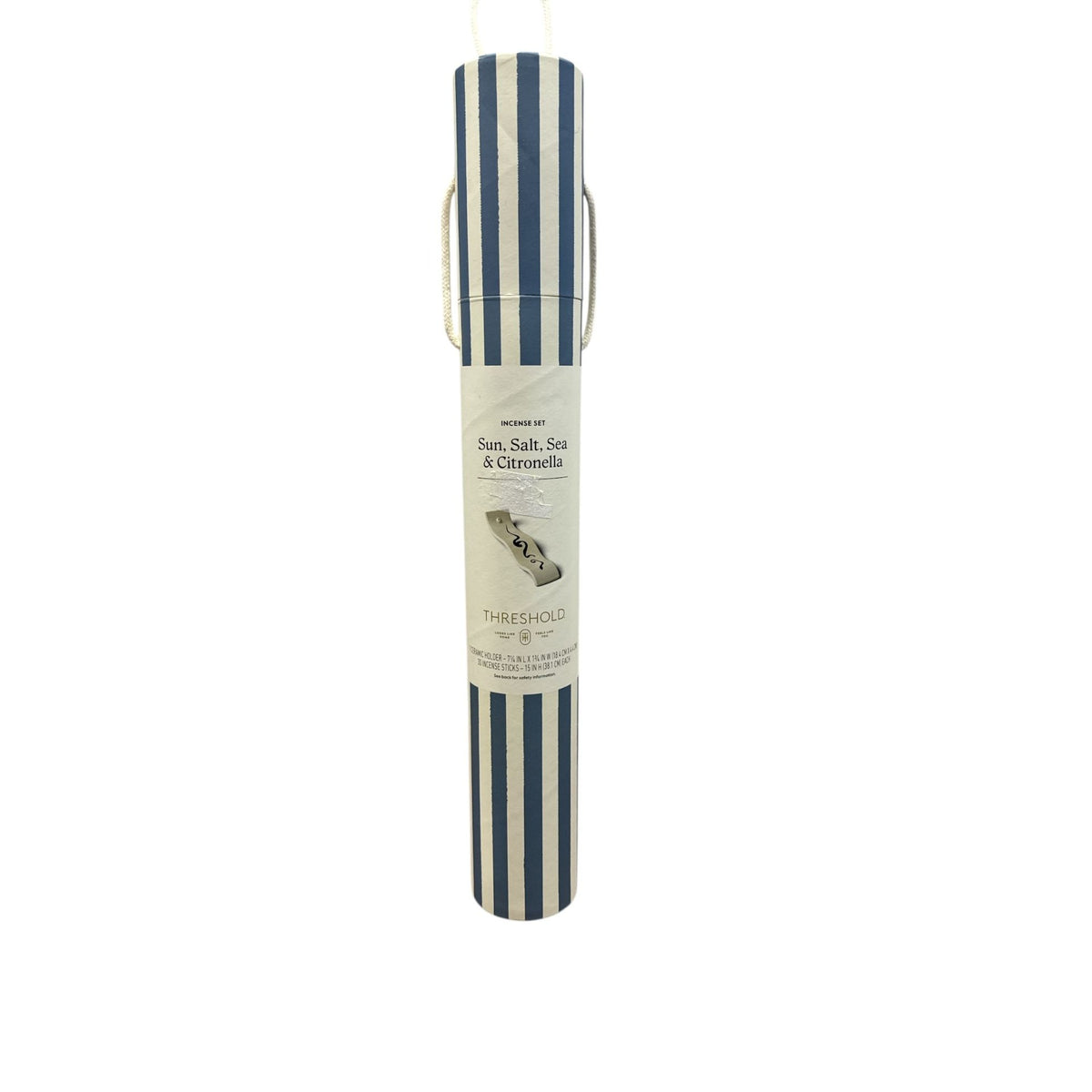 Sun Salt Sea & Citronella Incense Set With Ceramic Holder By Threshold