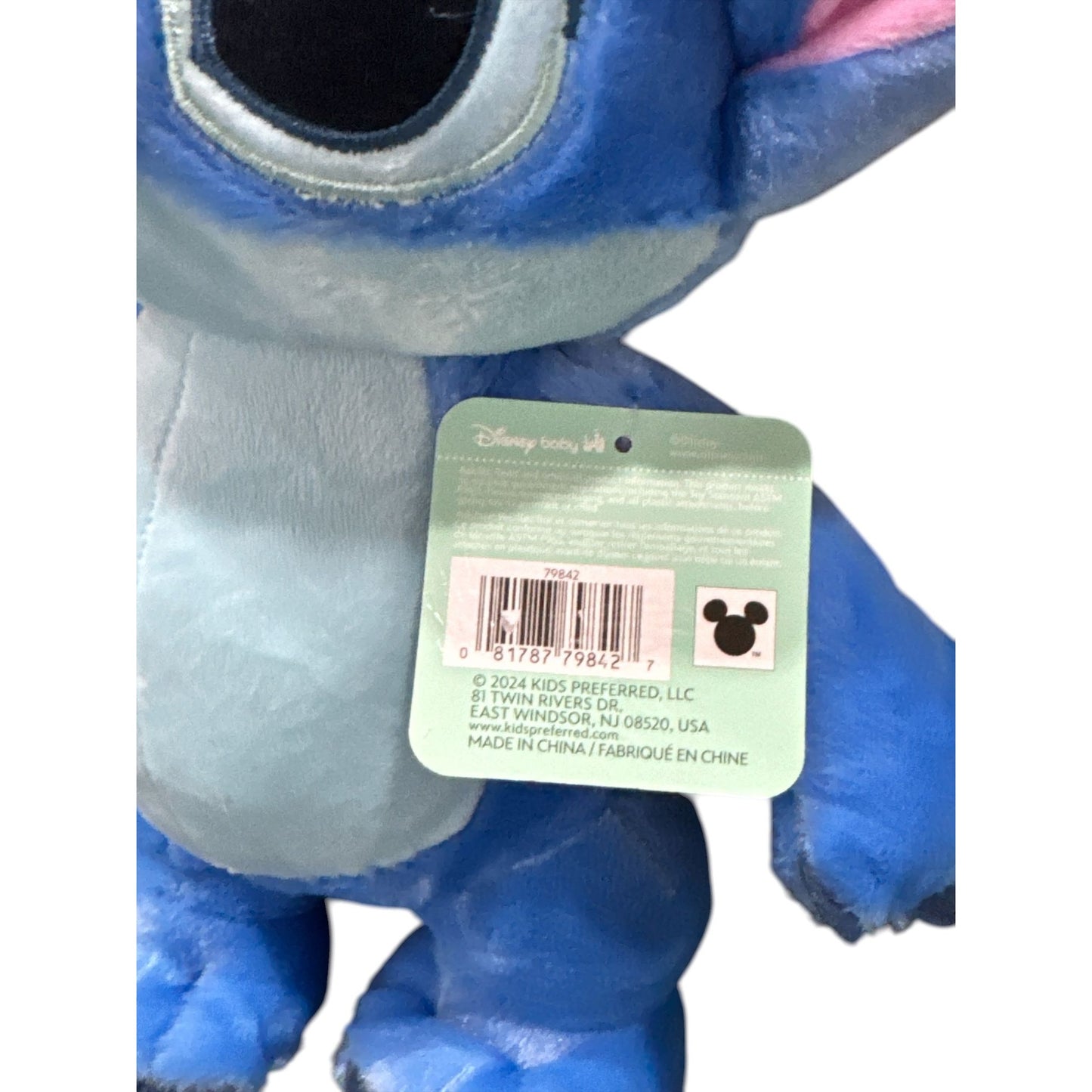 Disney Baby Stitch Plush Toy Soft Blue 14" Stuffed Animal By Kids Preferred