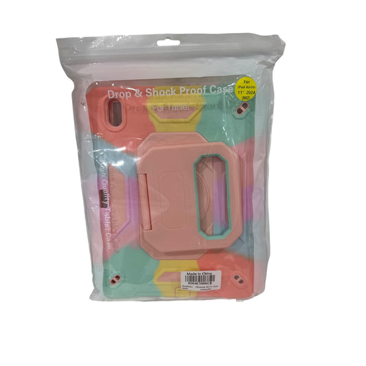 Drop & Shock Proof Case For iPad Air 6th 11" 2024 Kickstand Shoulder Strap Multi-Color Design