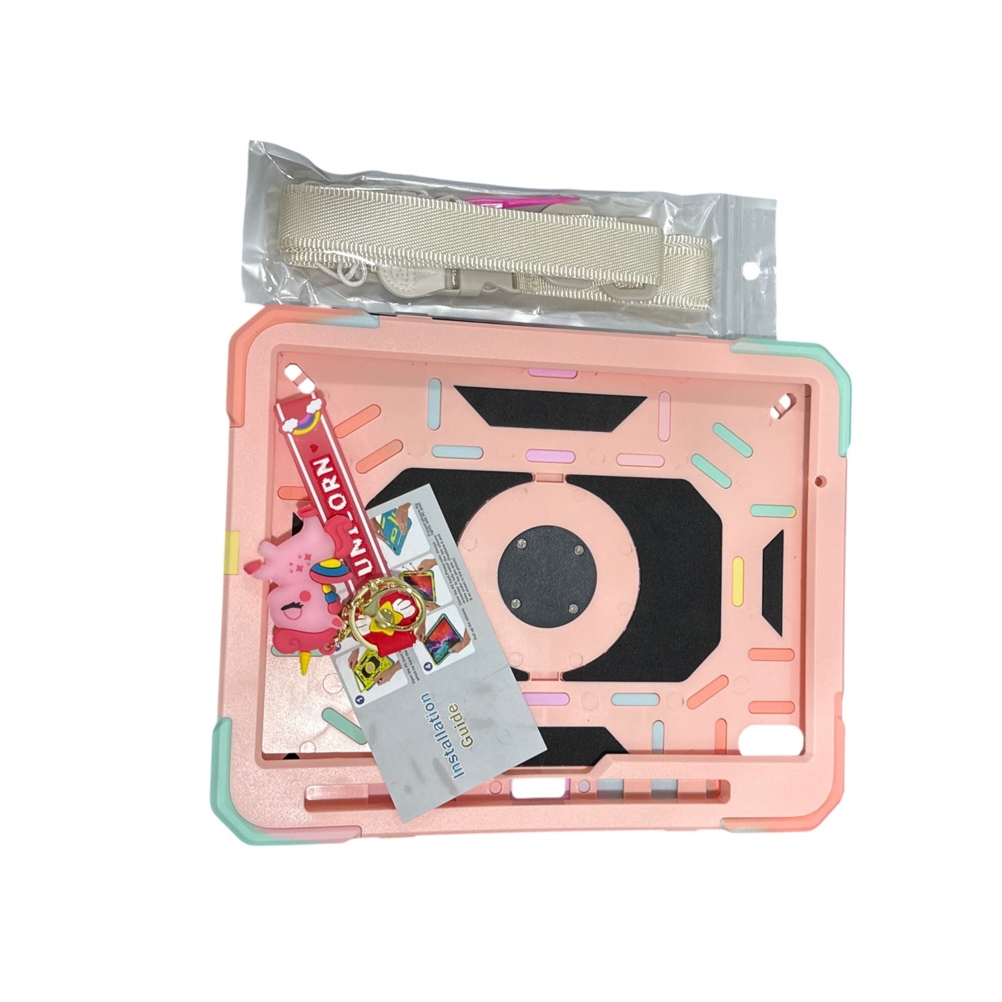 Drop & Shock Proof Case For iPad Air 6th 11" 2024 Kickstand Shoulder Strap Multi-Color Design