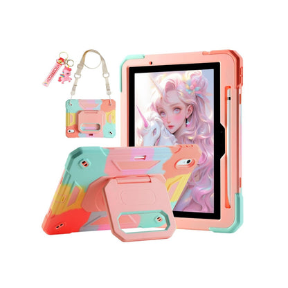 Drop & Shock Proof Case For iPad Air 6th 11" 2024 Kickstand Shoulder Strap Multi-Color Design
