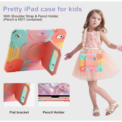 Drop & Shock Proof Case For iPad Air 6th 11" 2024 Kickstand Shoulder Strap Multi-Color Design