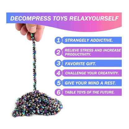 Set of 2 Cycllty Magnetic Stress Relief Decompression Toy Set - Metal Ferrite Putty Creativity & Relaxation Gift