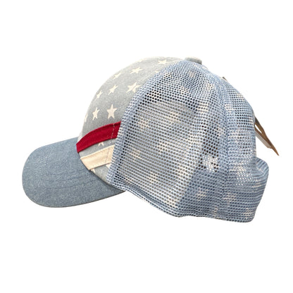 Cat & Jack Kids Blue Mesh Stars & Stripes Baseball Cap