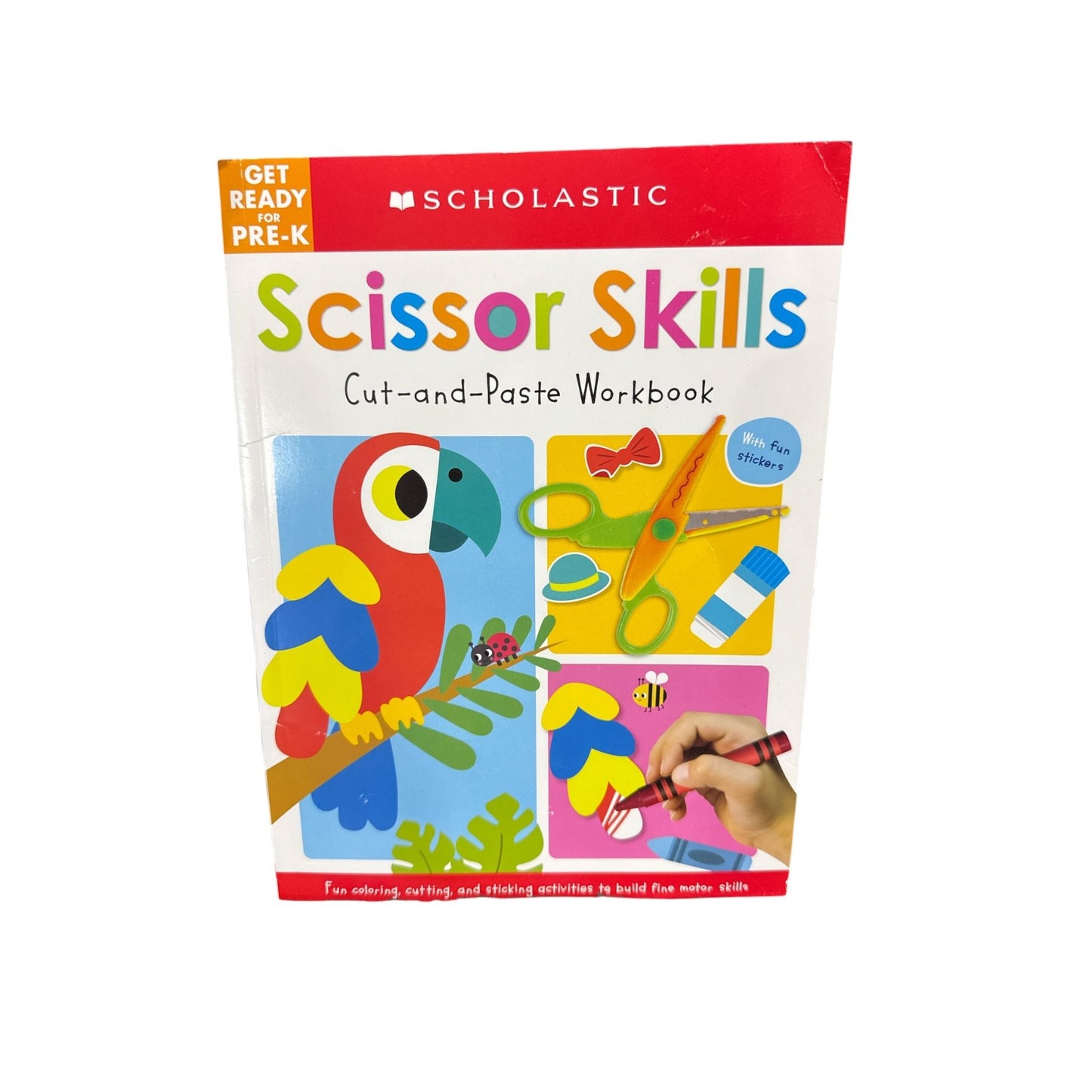 9 pcs. Mixed Kids Activity Books Set - Coloring Stickers Pre-K Learning & Scissor Skills - Includes Crayola Scholastic & Jumbo Books