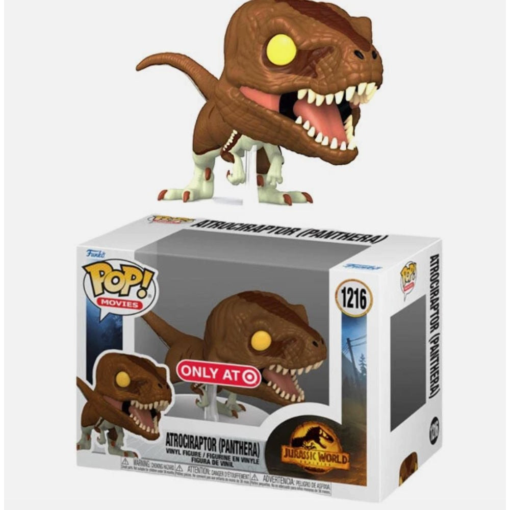Jurassic World Dominion Funko Pop Movies Atrociraptor Panthera #1216 Vinyl Figure Exclusive