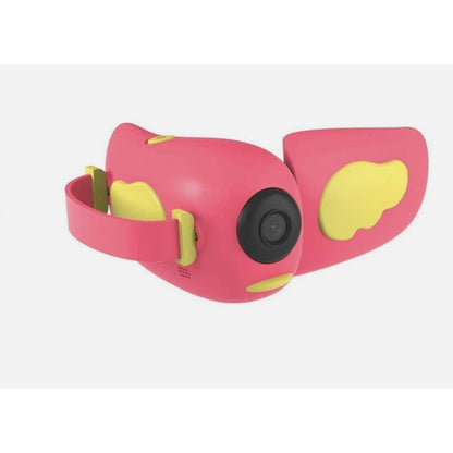 Kids Digital Video Camera With 720p Resolution, 3MP Photos, and Foldable Screen Ages 6+ Pink & Yellow