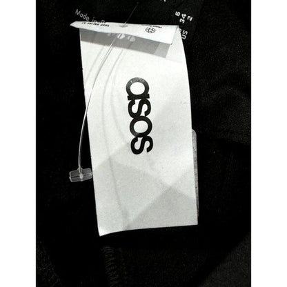 ASOS Black Puff Sleeve Mini Dress With Cutout Detail US 2