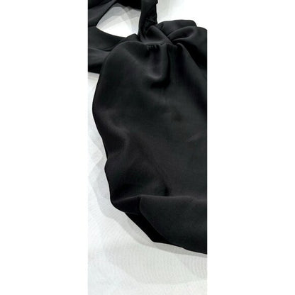 ASOS Black Puff Sleeve Mini Dress With Cutout Detail US 2
