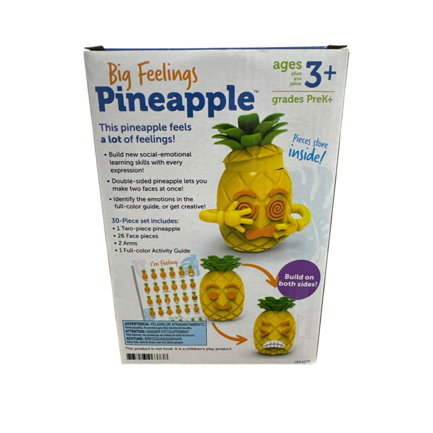 Learning Resources Big Feelings Pineapple Toy 30-Piece Set For Ages 3+ Pre-K Emotional Learning & Fine Motor Skills